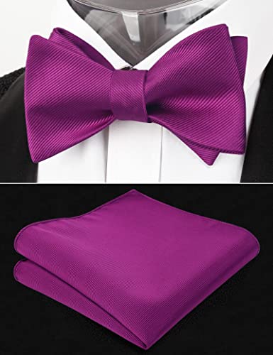Image of Alizeal Mens 2pcs Solid Self-tied Bow Tie Set
