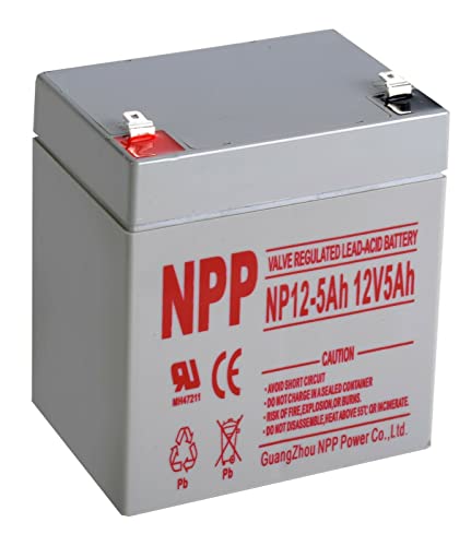NPP 12v 21W NP12 Volt 5Ah Rechargeable Sealed Lead Acid AGM Battery...