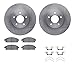 Dynamic Friction Company Front Brake Rotors with 5000 Advanced Brake Pads includes Hardware 6512-68035