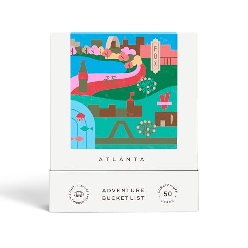 Image of Reach International Outfitters Atlanta Adventure Bucket List - 50 Scratch-Off Cards for Outdoor Activities, Tourist Attractions, and Landmarks Guide for Exploring Atlanta
