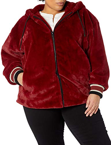 Veste fausse fourrure chaude et confortable RACHEL Rachel Roy rubis