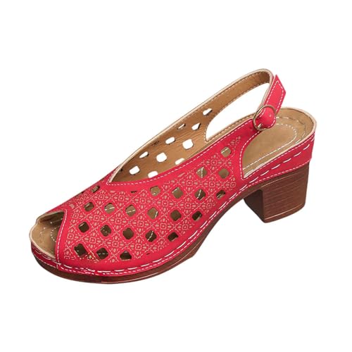 Womens Mid Block Heels Ankle Strap Peep Toe Sandals Ladies Comfort Heeled Party Evening Occasion Wedding Bridal Strappy Slip On Shoes Casual Dress Open Toe Sandals