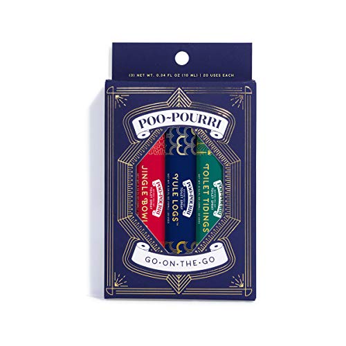 Image of Poo-Pourri Before-You-go Toilet Spray, 10 ml Jingle Bowls, 10 ml Toilet Tidings and 10 ml Yule Loges Spray (3 Count)