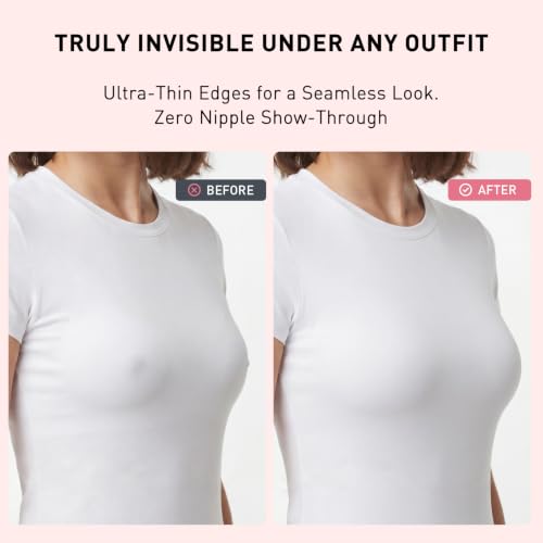 Image of Nipple Covers for Women 4 Pairs Sticky Silicone Reusable Pasties No Show