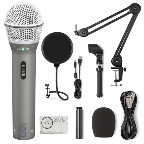 SAMSON Q2U Recording & Podcasting Pack | Gray Bundled with Pop Filter + Mic Arm + Microfiber...