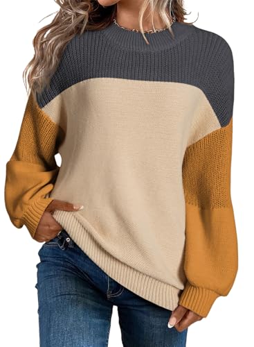 Image of Dokotoo Women's Oversized Long Sleeve Crewneck Pullover Sweaters