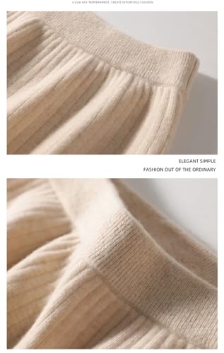 Women's Elegant Solid Wool High Waist Mini Skirt Fall Winter Slimming Bodycon Midi Skirt En8 Fleece XL2