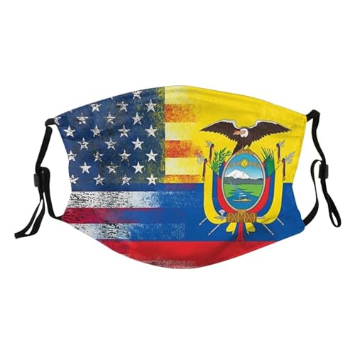 American Ecuadorian Flag Adult Dust Mask Adjustable Dust Face with 2 Filter73