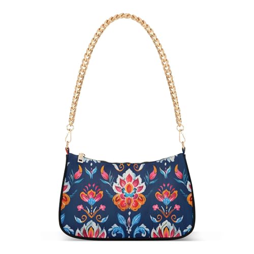 CEBUGI Crossbody Bags for Women Shoulder Purse Floral Pattern Handbags Stylish Clutch Purse with Chain Strap