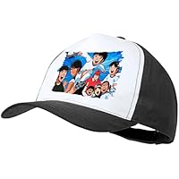 MERCHANDMANIA Gorra Negra campeones Oliver y Benji Serie Dibujos