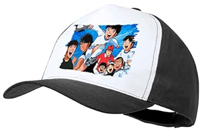 MERCHANDMANIA Gorra Negra campeones Oliver y Benji Serie Dibujos Color Cap. | Ya disponible en tu tienda friki favorita! En mundofriki.es!