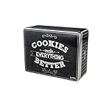 Dutch Rose Amsterdam Keksdose Bliss Schwarz Weiß Cookiedose Keksbox Cookiebox Aufbewahrungsdose Aufbewahrungsbox Dose Schriftzug Lustig Kekse Süßigkeitenbox Cookies Keks-Dose Cookie-Dose Vorratsdose