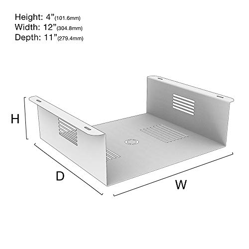 Oeveo Under Mount 242-12W X 4H X 11D | Under Desk Computer Mount For Small Form Factor Sff Computers And Pcs | Compatible With Playstation 4, Ps4 Pro, Ps4 Slim For Under Desk Gaming | Ucm-242 #TOP2
