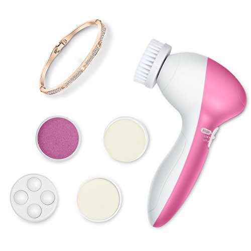 Natalie Styx 80% OFF Promotion Thanksgiving,Black Friday gift Pack for friends Gold Hinged Bangle Stainless Jewelry Bracelet with 5 In 1 Face Brush Electric Facial Exfoliator Blackhead Remover