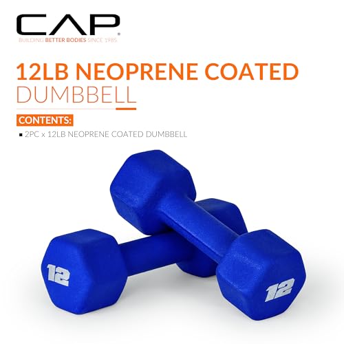 Image of CAP Barbell Neoprene Dumbbell Weights Pairs & Sets | Color Series