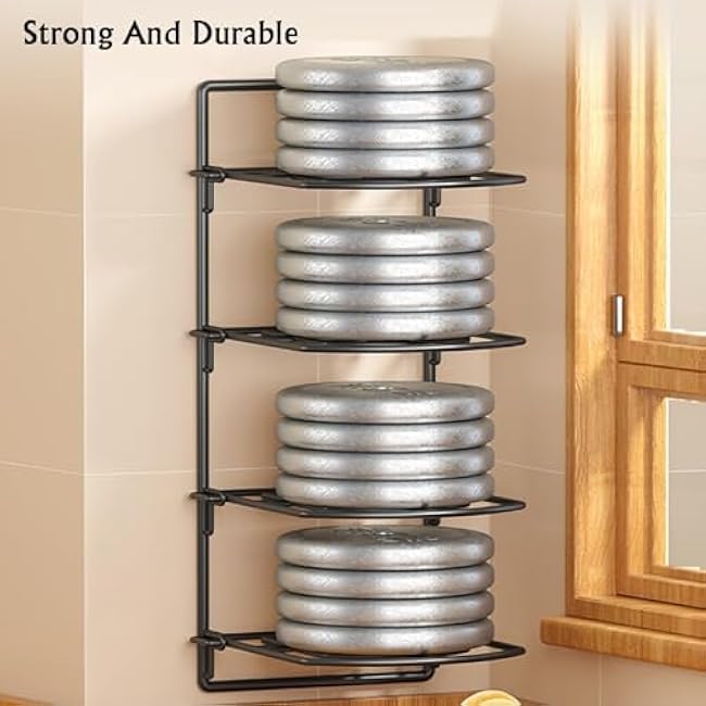 Multi Layer Food Tray,Wall Mounted Food Sorting Tray,Kitchen Sundries Rack,for Snack Fruit and Vegea(Black,3tier)