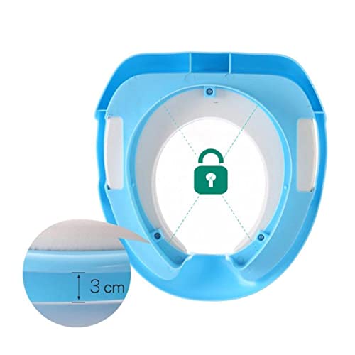 Image of Zollyss Potty Training Seat for Boys And Girls, Fits Round & Oval Toilets, Non-Slip with Splash Guard, Includes Free Storage Hook (Light Pink)