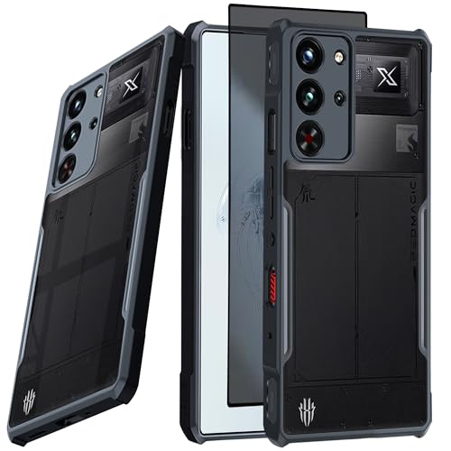 Guizzcg ZTE Red Magic 10 Pro / 10 Pro+/10S Pro/10S Pro+ pP[X ^ yʃJo[ \tgTPUop[ + AN NAobN ~^[O[h GAobO ϐk ی [1`h~ 