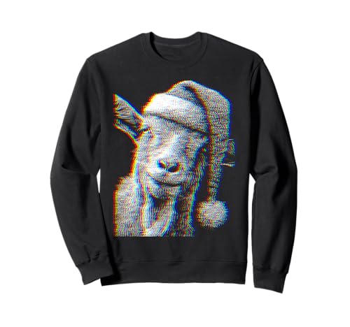 Chèvre de Noël pour Festivals de Musique Ravers EDM Christmas Party Sweatshirt