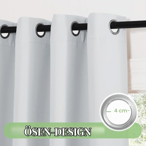 KGORGE Raumteiler Vorhang Wärmeisolierend Blickdichte Gardine mit Ösen – Ansicht 5