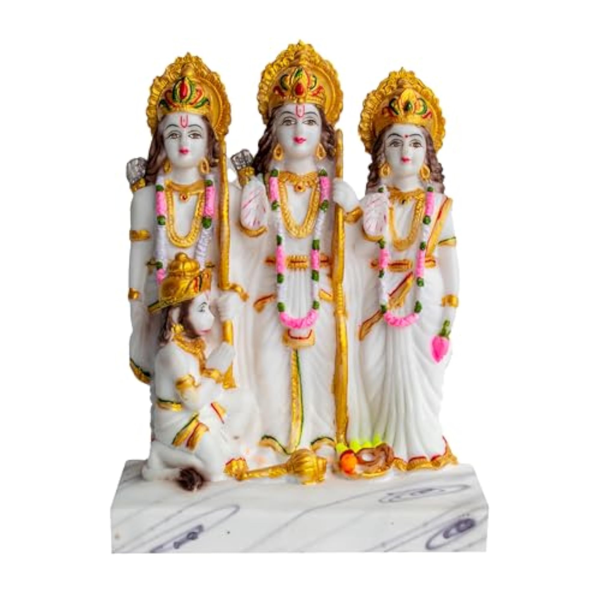 Ram Darbar Idol, Marble Dust Finish, 8.5 Inches