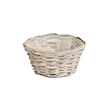 REVÊTEMENET INTERIEUR EN PLASTIQUE : équipé d'un revêtement en plastique intégré, vous pouvez planter directement dans la coupe en bois gris sans vous soucier des fuites ou des salissures, ou vous pouvez facilement dissimuler un pot en plastique à l'intérieur.