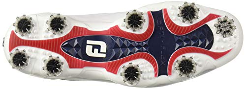Footjoy Men's D.n.a. Helix-Previous Season Style Golf Shoes White 10.5 M Red/Blue, Us #TOP3
