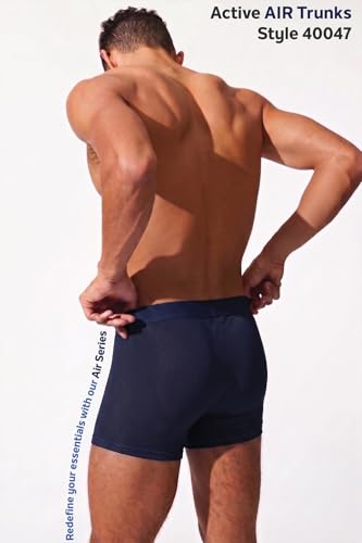 Image of Van Heusen Men's Trunk Pack of- 1 |Air Series|Light as air|Mesh Fabric|Breathable Active Trunks Moisture Wicking|No Ride Up Sweat Absorbant|Underwear for Active Wear|Style 40047