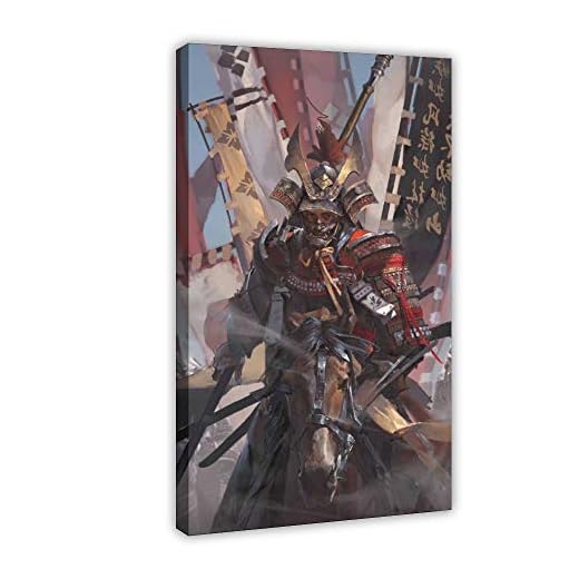 weqwe Game NIOH 3 Leinwand-Poster, Wandkunst, Dekor, Druck, Bild, Gemälde für Wohnzimmer, Schlafzimmer, Dekoration, 30 x 45 cm, Rahmenstil1
