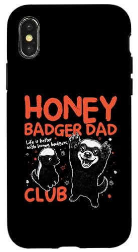 Honey Badger Dad Club Ratel �����Y ���̓� �X�}�z�P�[�X iPhone X/XS �p
