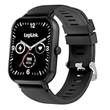 LogiLink Smartwatch 'Edge', 1,83' LCD touch screen, impermeabile, protezione IP68, chiamate, e-mail, SMS, notifica social media, monitoraggio del sonno, fitness, salute, gestione dello sport, colore