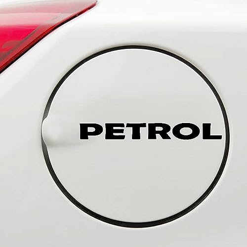 CVANU 1pcs Petrol Self-Adhesive Vinyl Sticker for Vehicle's Fuel Tank Black (12cmX2cm)_202308-P30