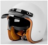 Style rétro : Casque jet rétro classique, à la fois pratique et tendance, adapté aux motos, scooters, voitures électriques et autres situations. Simple et pratique, ce casque est idéal pour les passionnés de moto, la famille et les amis.
