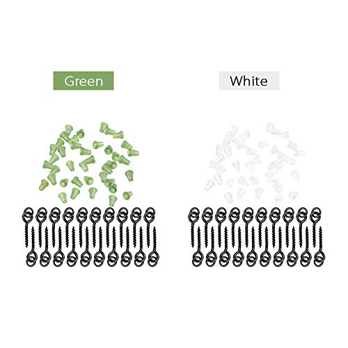 Ferramenta de pesca, Andoer 20pcs Parafusos de Isca Boilie Roscados 40pcs Gancho de Pesca Parada de