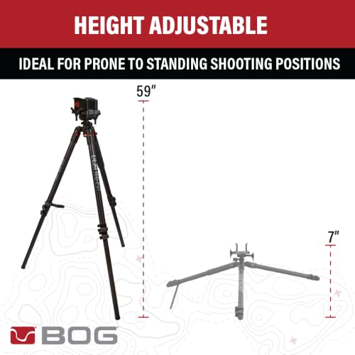 Image of BOG DeathGrip Hunting Tripod, 7 inch-59 inch, Lightweight, Gun Clamp, Shooting Rest