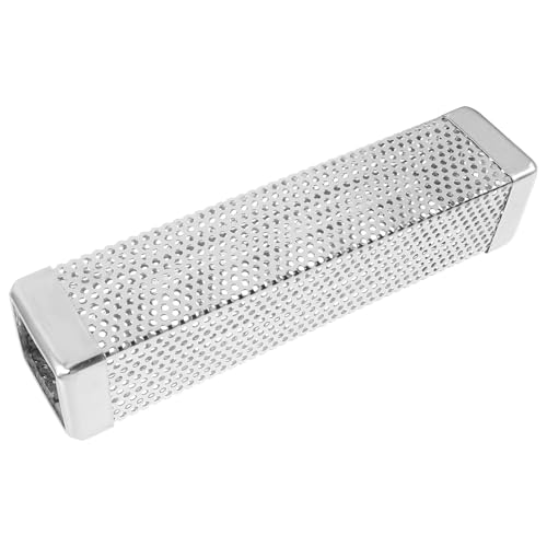 Veemoon Caja de Ahumado para Barbacoa de Acero Inoxidable con Orificios de Ventilación Capacidad Grande para Astillas de Madera para Parrillas de Gas