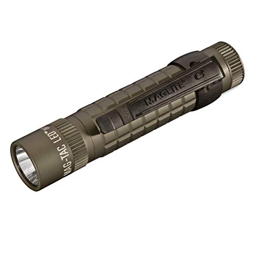 MagLite MAG-TAC 2-Cell CR123 LED Tactical Flashlight Water-Resistant QuickClick Modes Plain Bezel Foliage Green
