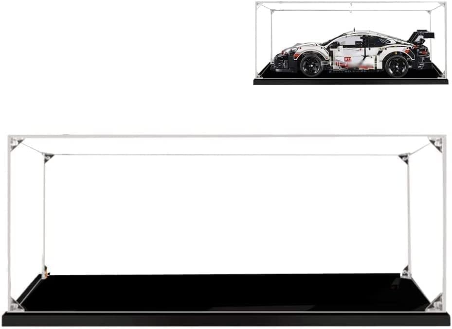 Tirff Acrylic Dustproof Display Case Compatible with Lego 42096 Technic Porsche 911 RSR, Dustproof Protective Case, Display Case, Dustproof Display Case for Lego 42096 (Without Model Kit)