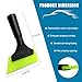 YTFRL Small Squeegee with 5 Inch Rubber Blade, Car Window Tint Tool Water Wiper with Non-Slip Handle, Windshield Squeegee Vinyl Wrapping Scraper for Door Bathroom Mirror Cleaning (Green+Blue)