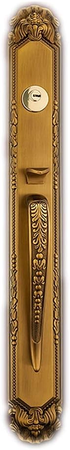 Door Knob Lever Villa Double Door Lock Door Levers Indoor Luxury Door Handle with Key for Bedroom Or Bathroom Courtyard Door Lock with Handle (Color : D Type Single Door)