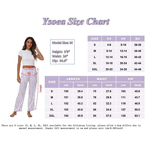 Ysoea Women's Satin Pajama Pants Wide Leg Casual Pant Sleepwear Drawstring High Waist Yoga Lounge Pants #TOP7