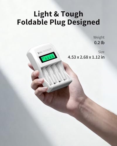EBL LCD Battery Charger Smart Individual 907 AA AAA Rechargeable Battery Charger for Ni-MH Ni-CD Rechargeable Batteries - Thumbnail 5