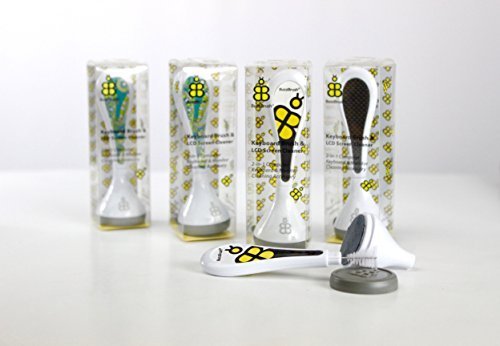 BuzzBrush (4-Pack) Retina Screen Cleaner Brush & Microfiber Pad for Samsung Tablets, iPhones, Android Smartphones, Keyboard, or eReader