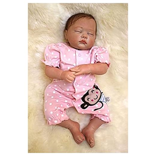 OCSDOLL Reborn Baby Dolls 22" Cute Realistic Soft Silicone Vinyl Dolls Newborn Baby Dolls with Clothes