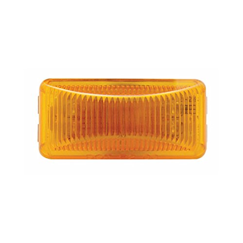 United Pacific Amber 6 LED 2.5" Clearance Side Marker Light Kit/Black Bracket/Wire Plug