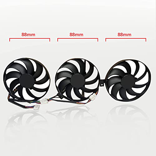 Jzwefdo 88MM Graphics Card Cooling Fan T129215SU GPU Card Cooler Fans for ÀŠÙŠ ROG STRIX-GeForceGTX 1660Ti RTX 2060/2070/2080 RX2080Ti 5600XT 5700XT Video Card Cooling Fan ?Replacement (Fan-ABC)