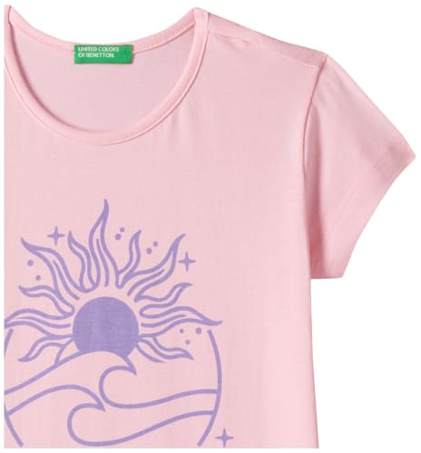 Image of United Colors of Benetton Girl Cotton Blend Regular Fit T-Shirt