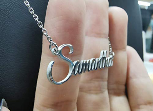 Name Necklace Personalized, Custom Made Nameplate Necklace Dainty Sterling Silver Gift For Mother Girlfriend #TOP4