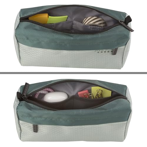 Image of Five Star Pencil Pouch, Pen Case, 9-Pocket Zipper Pouch, Storage Organizer for School Supplies Earbuds Chargers Cables Makeup, Green /Juniper (500214F-ECM)