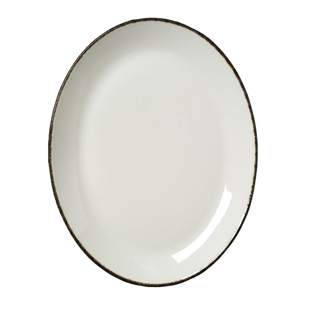 Steelite Charcoal Dapple Oval Coupe Plates 305mm (12 Pack)
